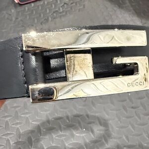 Gucci Black Belt with Gold Buckle